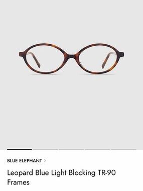 Blue Elephant Leopard Print Hump Glasses - Tortoiseshell